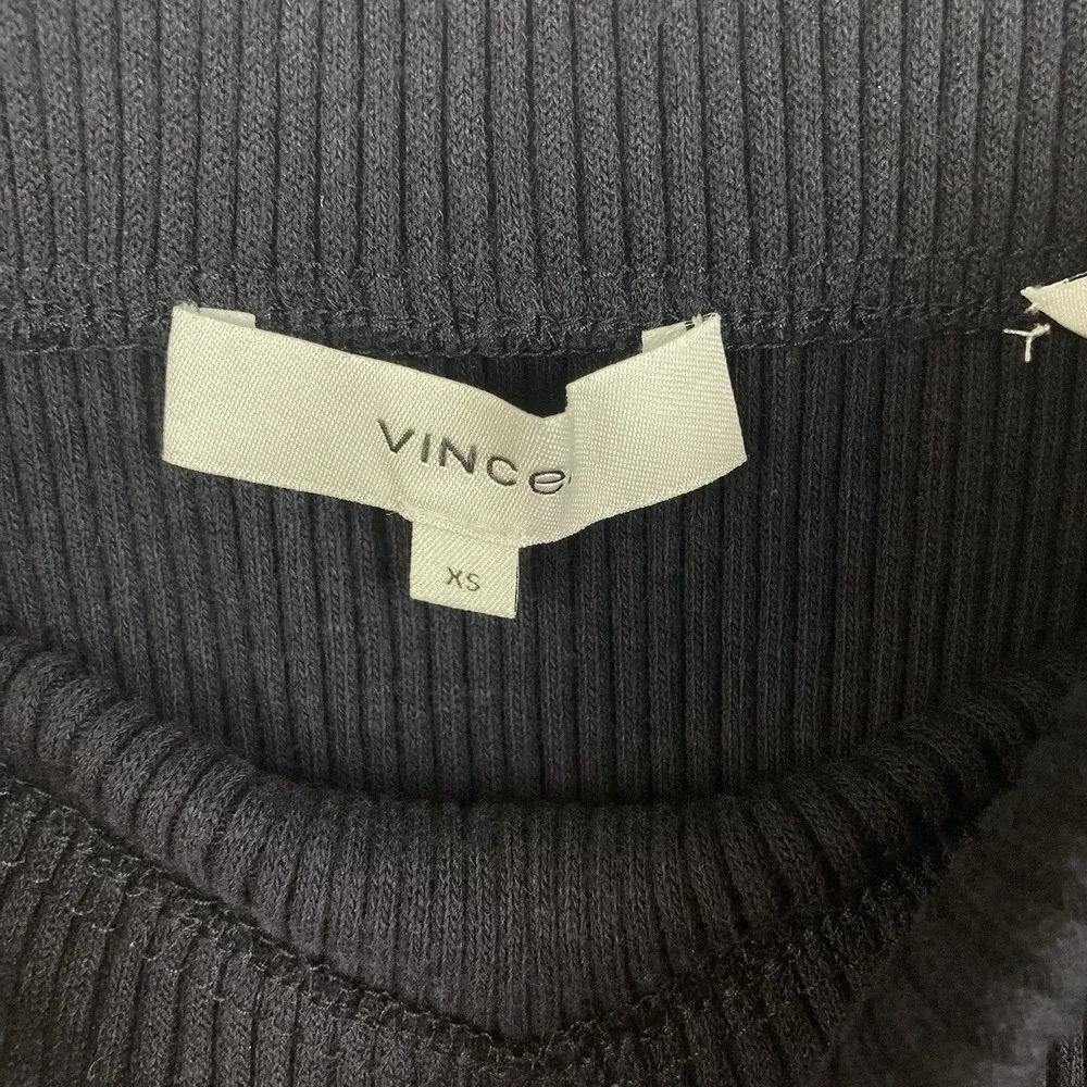 Vince NWT Navy Blue Ribbed Fitted Pencil Midi Skirt Office V566583114 sz‎ XS